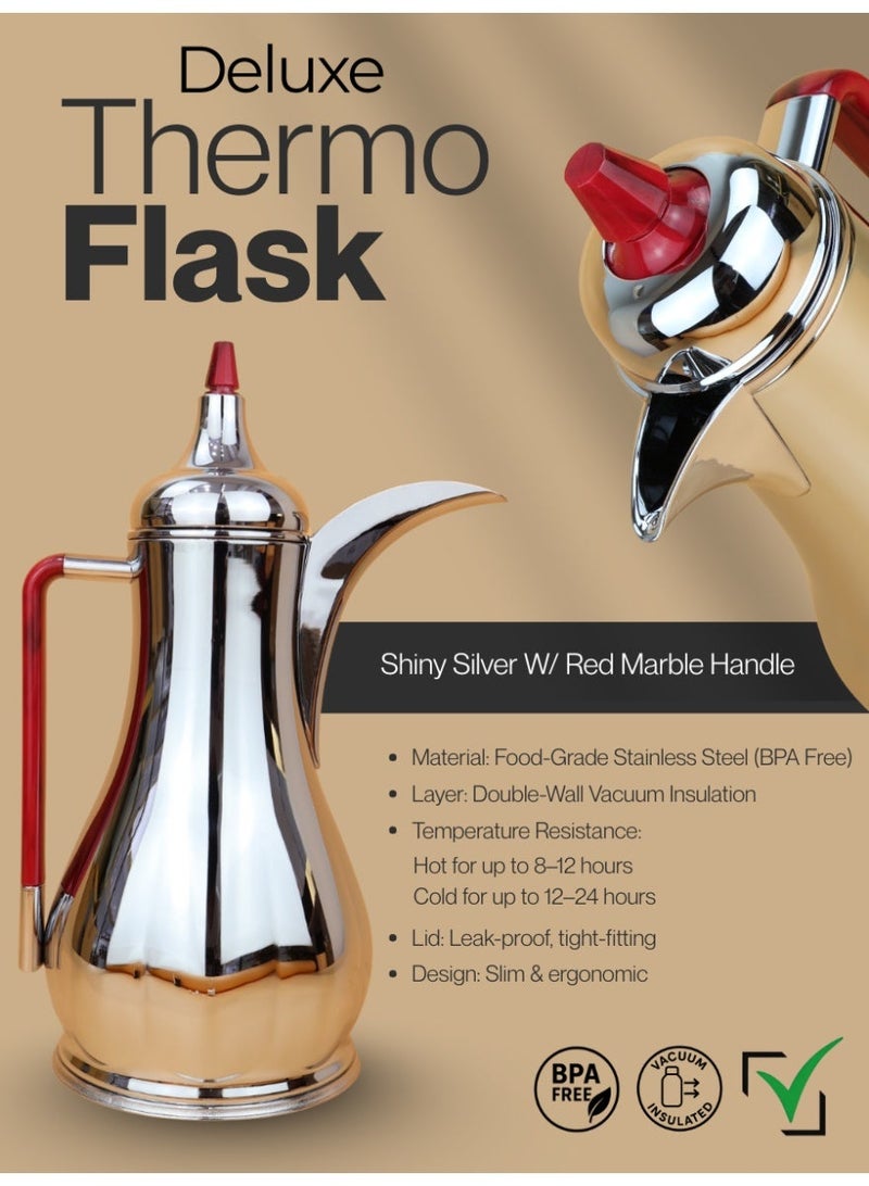 Raz طقم فاخر لقارورة القهوة والشاي - مصنوع من الفولاذ المقاوم للصدأ عالي الجودة بمقبض أنيق - Image 2